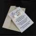 Ivory Invitation Card Simple Style Wedding Card Customized Reception with Envelope